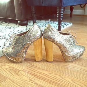 Cirkus gold glitter platform heel